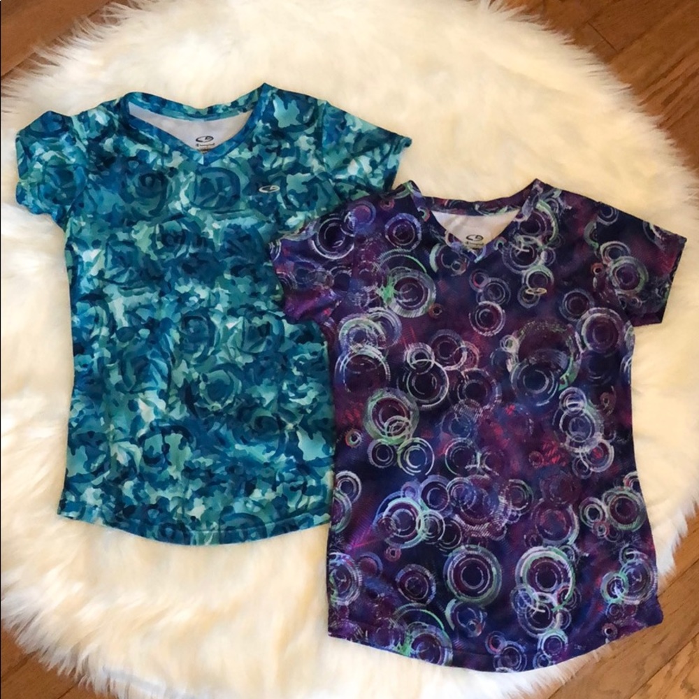 Set of 2 Champion Girls Duo Dry Shirts